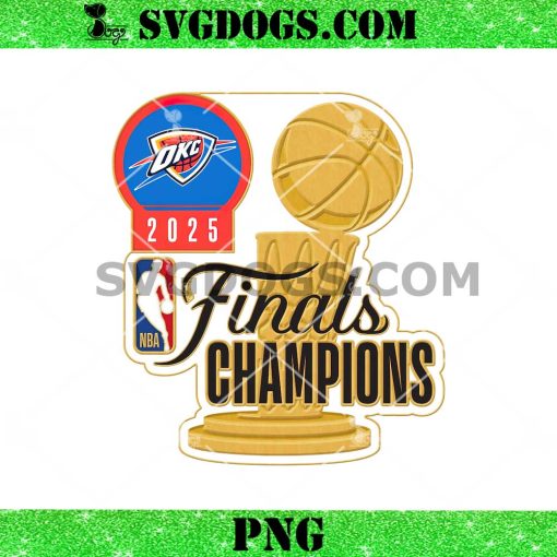 OKC Thunder 2025 NBA Finals Champions PNG