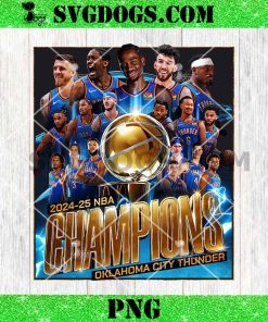 OKC Thunder NBA Finals Champions 2024 25 PNG