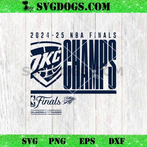 Oklahoma City Thunder 2025 Finals Champions NBA SVG