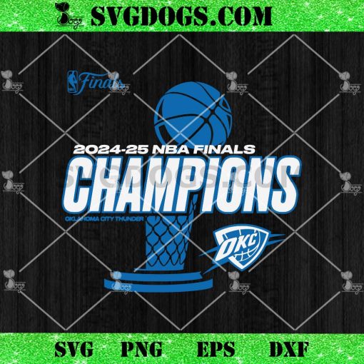 Oklahoma City Thunder 2025 Finals Champions SVG