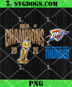Oklahoma City Thunder NBA Finals Champions 2025 PNG