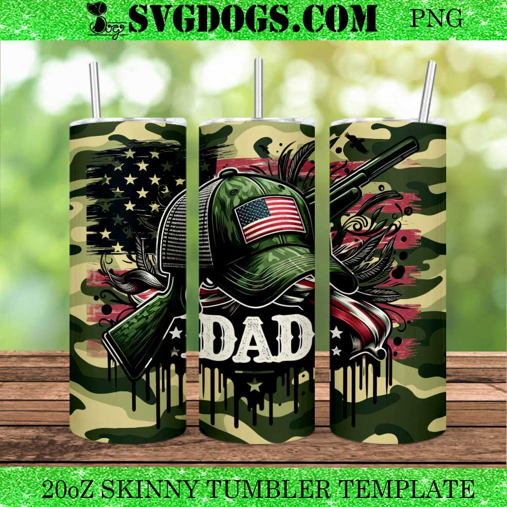 Patriotic Veteran Dad 20oz Tumbler Wrap PNG Patriotic Veteran Dad 20oz Tumbler Wrap PNG