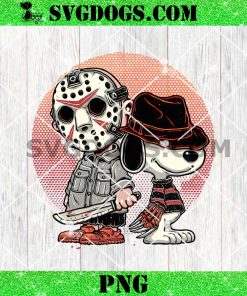 Snoopy Horror Buddies PNG, Freddy Krueger Snoopy PNG, Jason Voorhees Halloween PNG