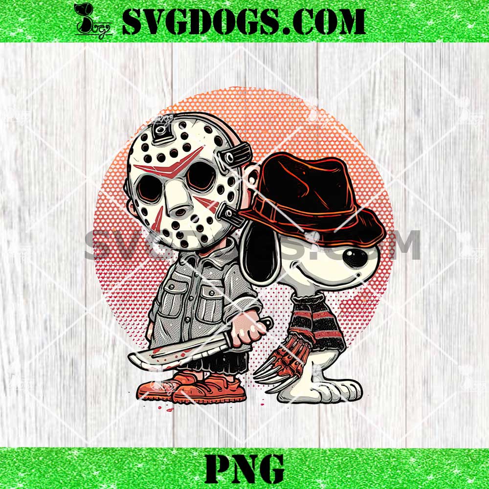 Snoopy Horror Buddies PNG, Freddy Krueger Snoopy PNG, Jason Voorhees Halloween PNG Snoopy Horror Buddies PNG, Freddy Krueger Snoopy PNG, Jason Voorhees Halloween PNG
