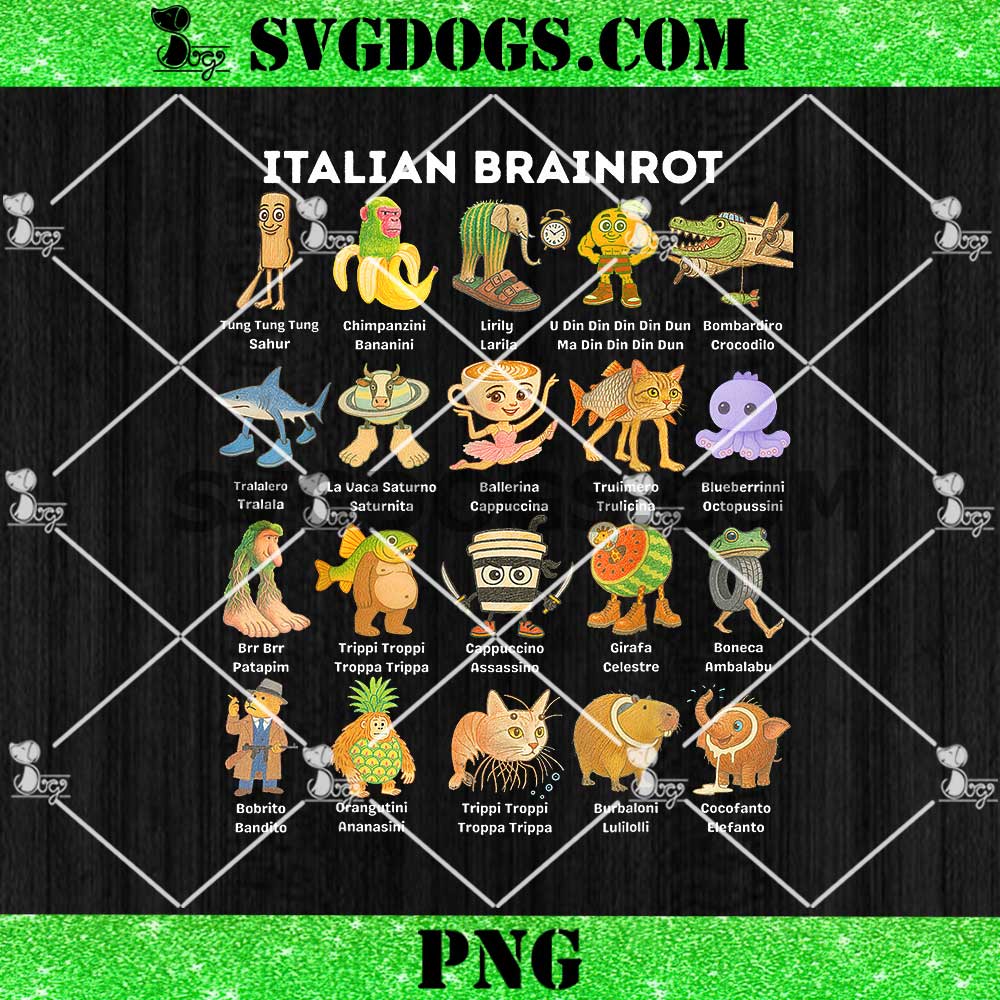 Types of Italian Brainrot Meme PNG, Character Hand Drawn for Kids PNG Types of Italian Brainrot Meme PNG, Character Hand Drawn for Kids PNG