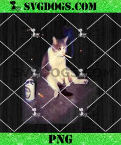 Cigarette Kitten PNG, Funny Smoking Cat Meme Stupid Brainrot PNG