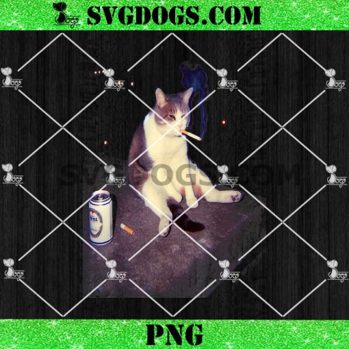 Cigarette Kitten PNG, Funny Smoking Cat Meme Stupid Brainrot PNG