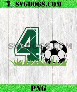 Custom Birthday Boy 4 Soccer PNG