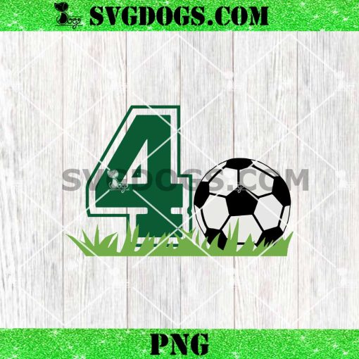 Custom Birthday Boy 4 Soccer PNG