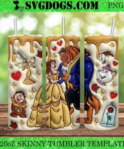 Beauty And The Beast 20oz Tumbler Wrap PNG