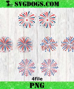 Fireworks Patriotic 4th Of July Bundle PNG