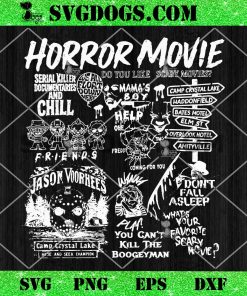 Halloween Horror Movie 2025 SVG, Horror Character Quotes SVG