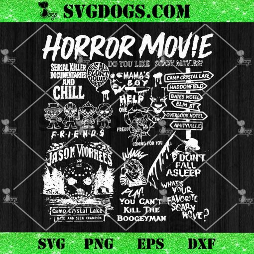 Halloween Horror Movie 2025 SVG, Horror Character Quotes SVG