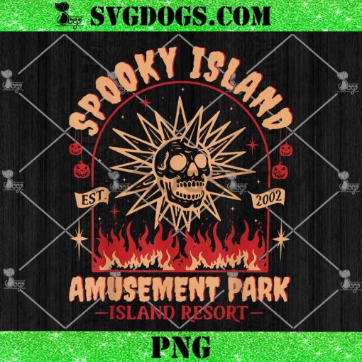 Halloween Spooky Island Est 2002 Amusement Park Skull PNG