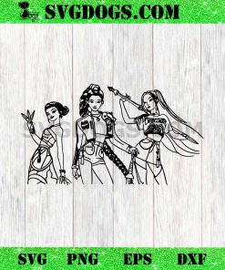 Huntrix Band Outline SVG, Huntrix KPop Demon Hunters svg