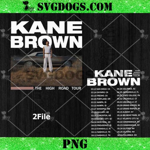 Kane Brown The High Road Tour 2025 PNG Bundle