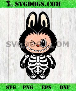 Labubu Halloween SVG, Labubu Skeleton SVG