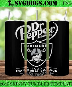 Las Vegas Raiders Dr Pepper 20oz Tumbler Wrap PNG