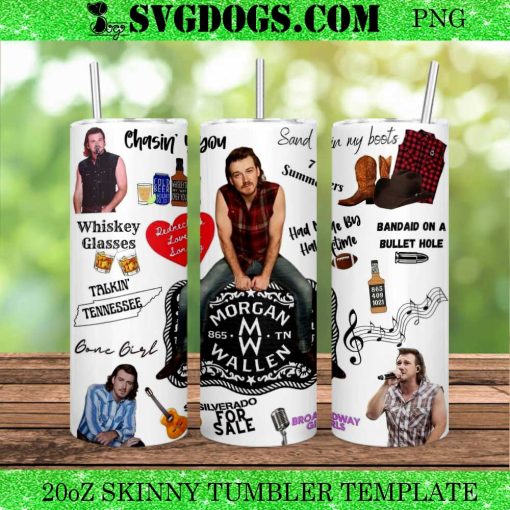 Morgan Wallen 20oz Tumbler Wrap PNG