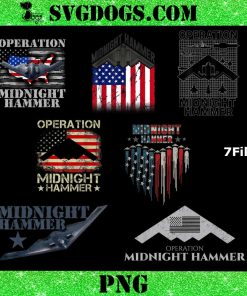Operation Midnight Hammer PNG Bundle, USA Flag Military PNG