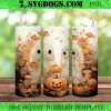 Boo Ghost Halloween Pumpkins Farm 20oz Tumbler Wrap PNG