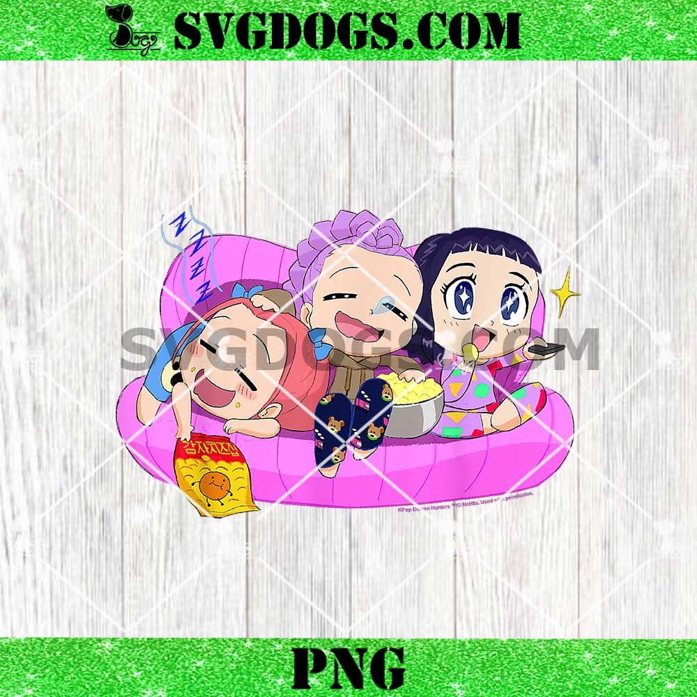 Chibi Huntrix Relaxing in The Couch PNG Chibi Huntrix Relaxing in The Couch PNG