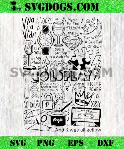 Cold Play Tour 2025 SVG, Music Tour Aesthetic SVG
