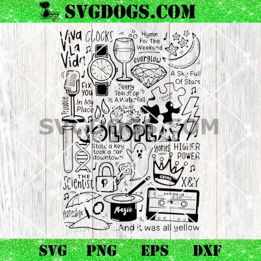 Cold Play Tour 2025 SVG, Music Tour Aesthetic SVG