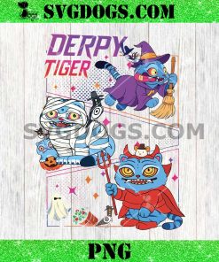 Derpy Tiger Halloween PNG, Kpop Demon Hunters Halloween PNG