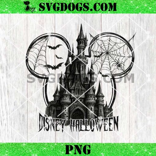 Disney Halloween 2025 PNG, Disney Castle Minnie Mouse Halloween PNG