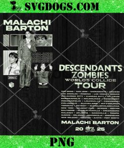 Disney Malachi Barton PNG, Descendants Zombies Worlds Collide Tour PNG