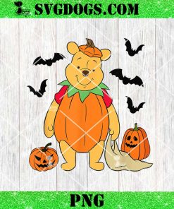 Disney Winnie The Pooh Halloween Big PNG, Pumpkin Pooh PNG