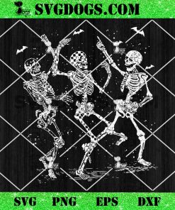 Halloween Dancing Skeletons SVG PNG, Skeleton Skull Halloween SVG