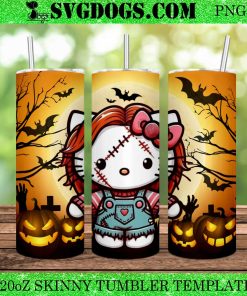 Hello Kitty Chucky Halloween 20oz Tumbler Wrap PNG