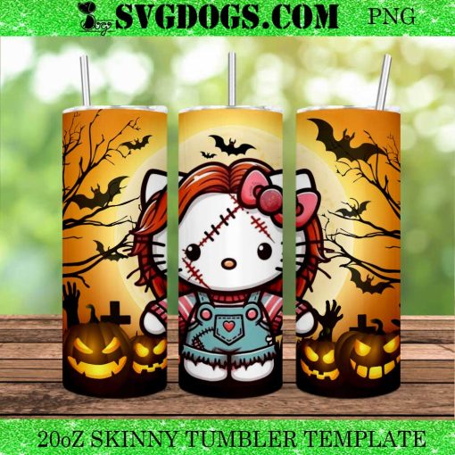 Hello Kitty Chucky Halloween 20oz Tumbler Wrap PNG