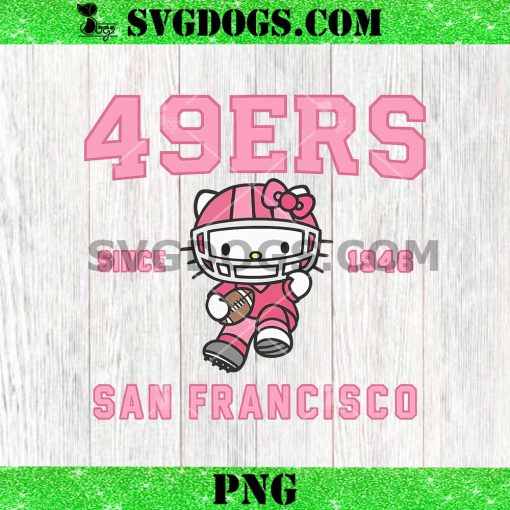Hello Kitty San Francisco 49ers Since 1946 PNG, Pink NFL Football 49ers PNG