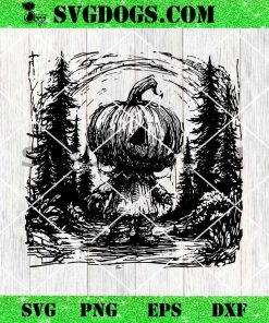 Horror Pumpkin Halloween SVG, Scary Pumpkin SVG PNG