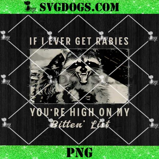 If I Ever Get Rabies You’re High On My Bitin List PNG, Raccoon PNG