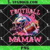 In October We Wear Pink Football Mamaw Breast Cancer Warrior PNG