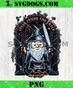 Just Speak Friend And Enter PNG, Wise Old Wizard PNG