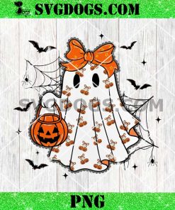 Lace Ghost Coquette PNG, Boo Ghost Pumpkin PNG