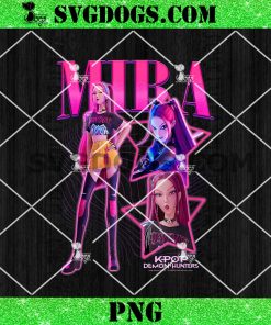 Mira Showcase Neon Poster PNG, Kpop Demon Hunters PNG