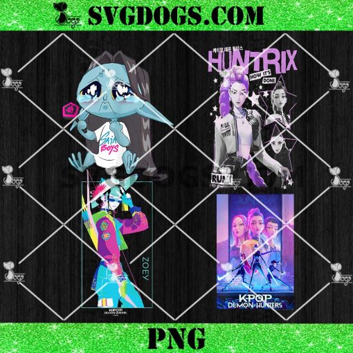 Kpop Demon Hunters Movie PNG Bundle, Huntrix Rumi, Saja Zoey PNG