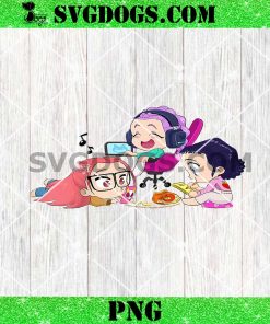 Chibi Huntrix Chillin at Home Raglan Baseball PNG, KPop Demon Hunters PNG