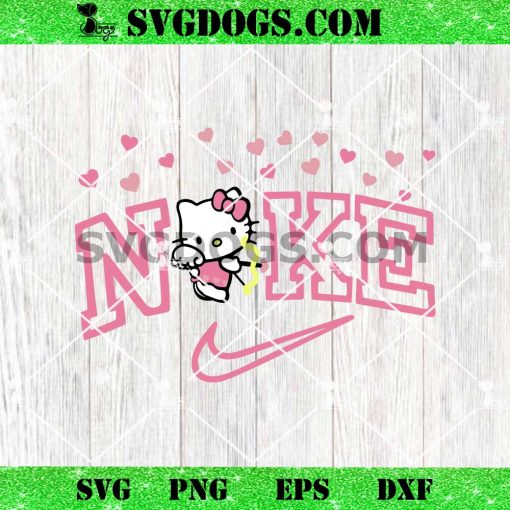 Nike Hello Kitty Cupid SVG, Nilke Kitty Heartss Valentines SVG