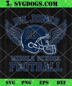 P S JONES Middle School Football SVG