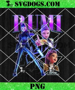 Rumi Showcase Retro Neon Poster PNG