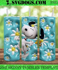 Snoopy Woodstock Dancing 20oz Tumbler Wrap PNG