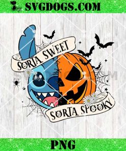 Sorta Sweet Sorta Spooky PNG, Stitch Halloween PNG