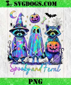 Spooky And Feral Raccoon Halloween PNG